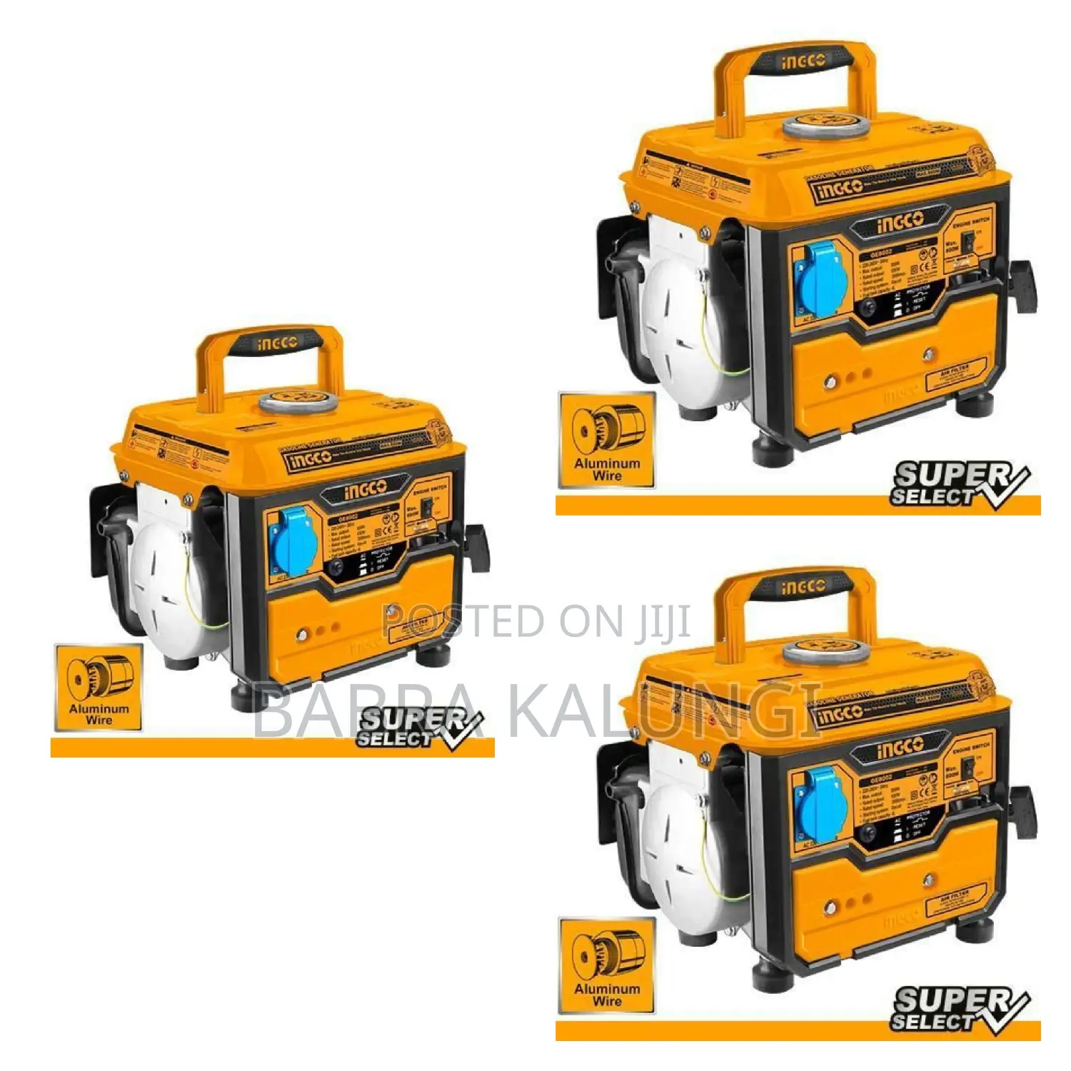 Ingco Gasoline Generator Ge8002 - Orange / Black