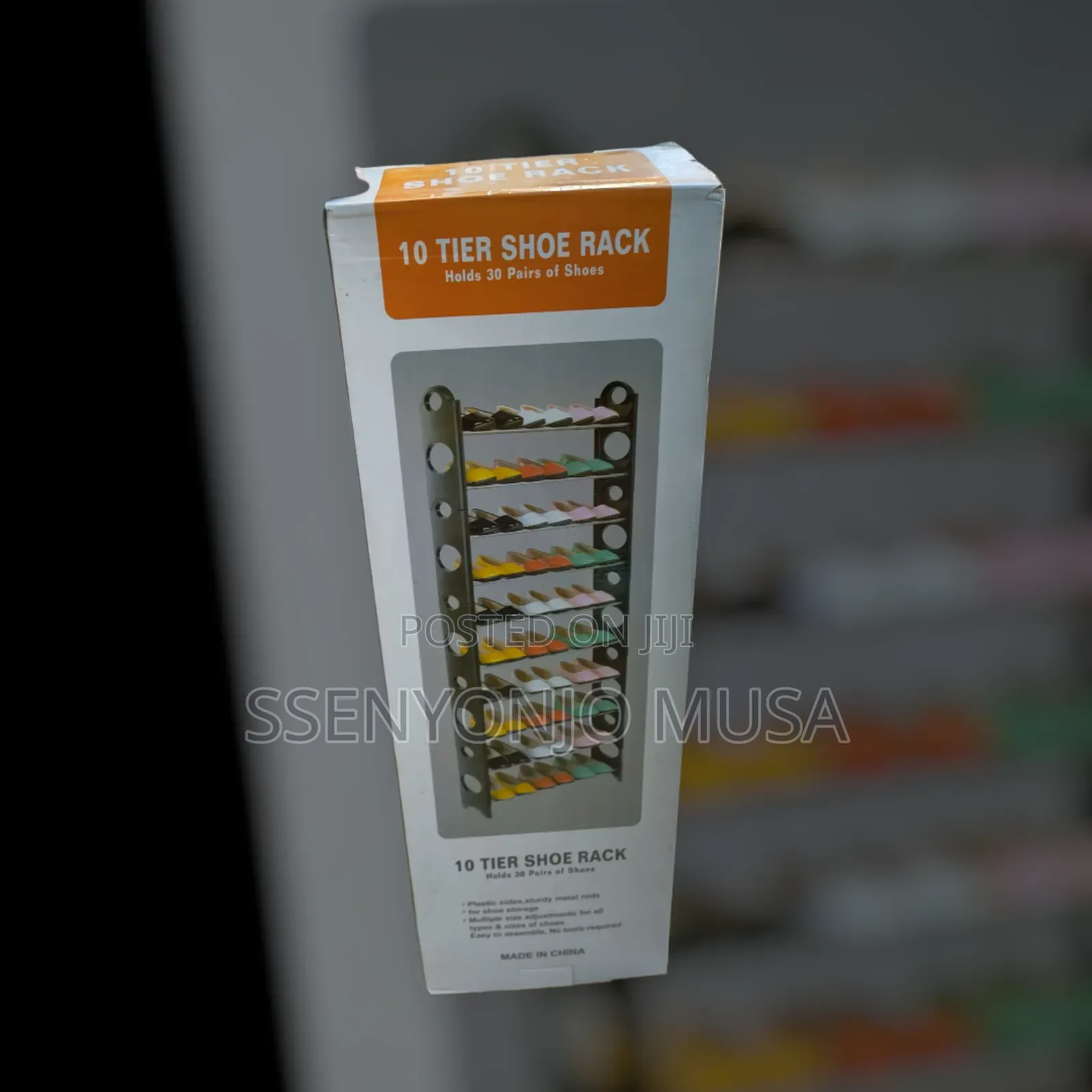 10-Tier Shoe Rack - Holds 30 Pairs of Shoes
