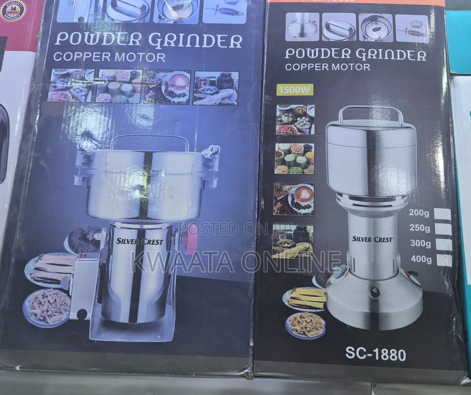 1500w "Silver Crest Powder Grinder/Mill Grinder" 350g Sc-1880