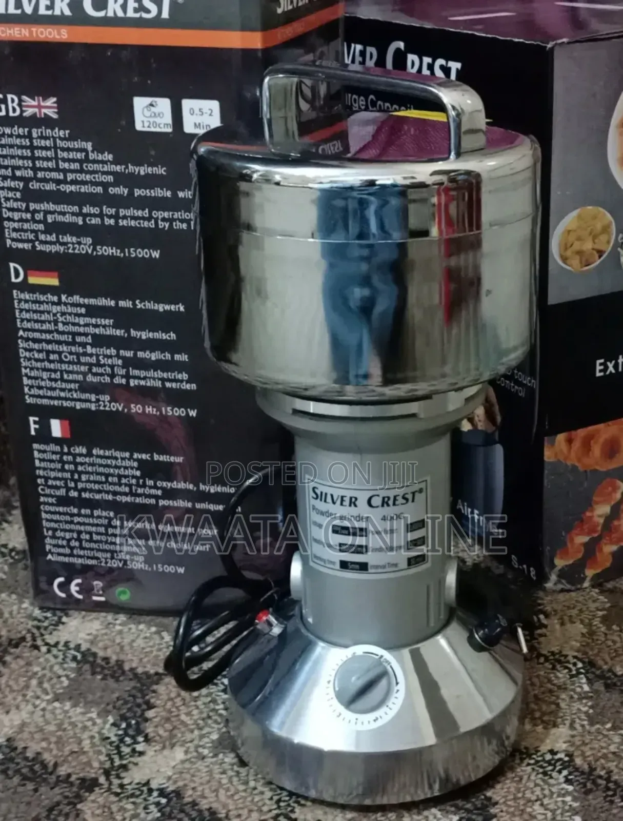 1500w "Silver Crest Powder Grinder/Mill Grinder" 350g Sc-1880