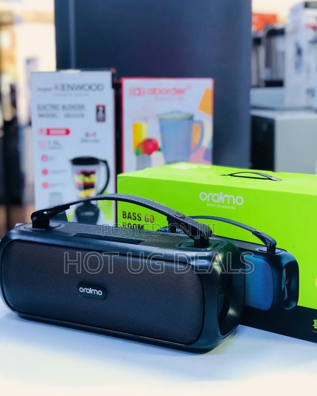 Oraimo Boom Sound Bass Dynamic Light Wireless Bluetooth Speaker -black