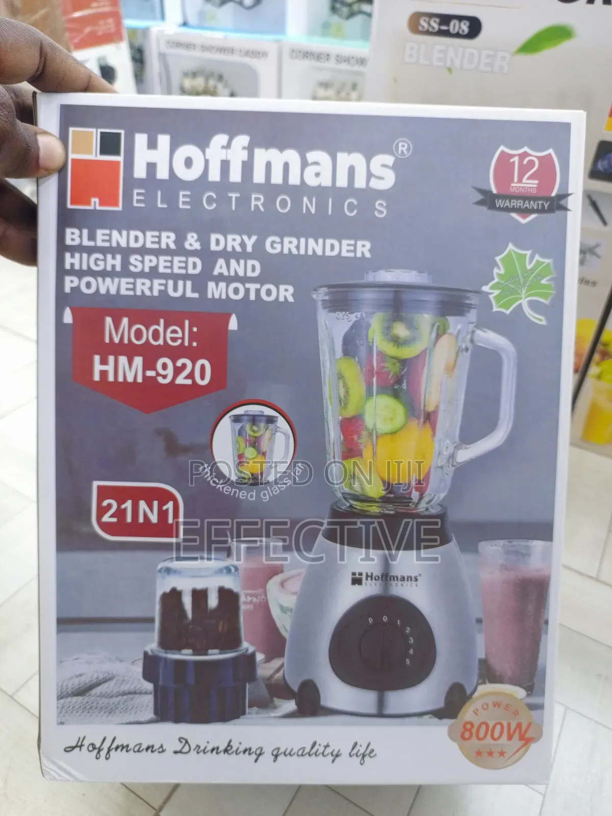 Hoffmans Hm-920 Blender Dry Grinder