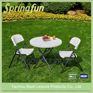 Picnic Plastic Foldable Table and Chairs for Outdoor/Indoor Dining