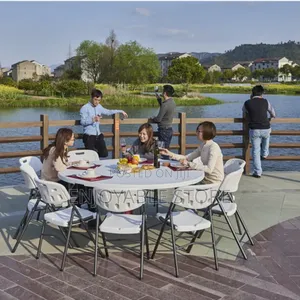 Dining Plastic Foldable Round Tables