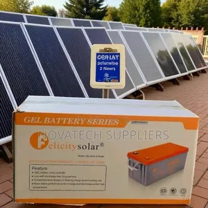 Felicity 200ah 12v Deep Cycle Gel Solar Battery, Long Runtime