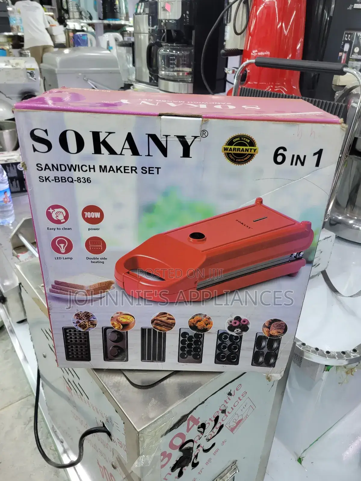 6in1 Sokany Electric Sandwich Maker Machine