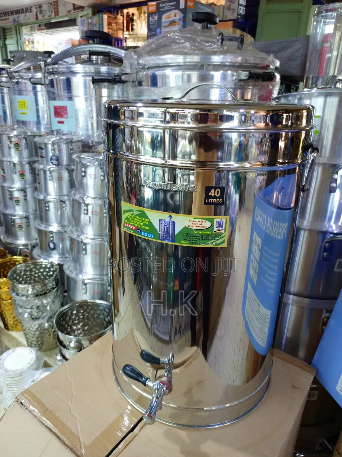 40l Stainless Steel Insulated Tea Urn or Beverage Dispenser