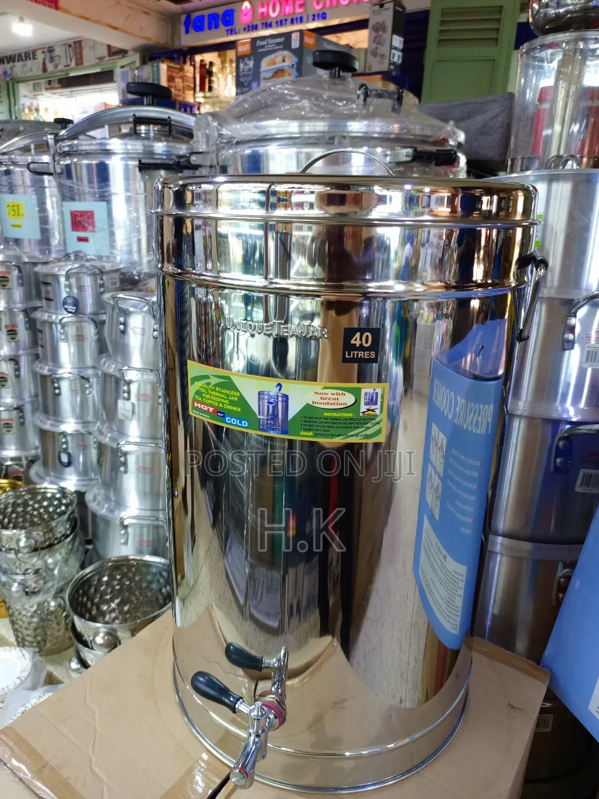 40l Stainless Steel Insulated Tea Urn or Beverage Dispenser