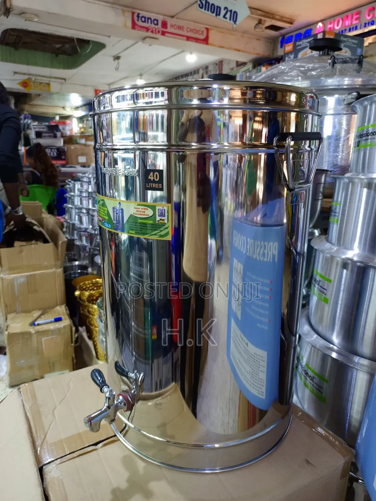 40l Stainless Steel Insulated Tea Urn or Beverage Dispenser