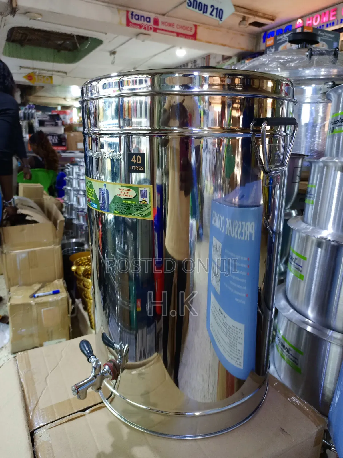 40l Stainless Steel Insulated Tea Urn or Beverage Dispenser