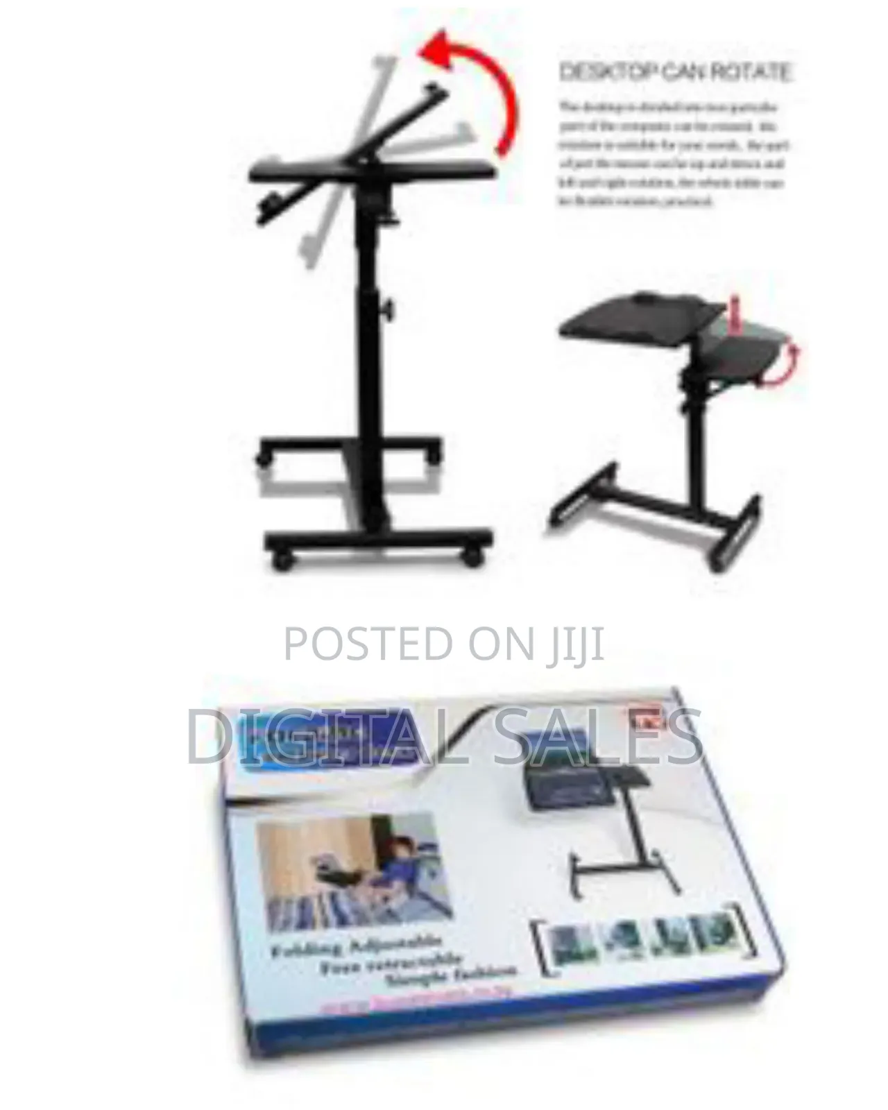 Adjustable Mobile Standing Laptop Table Stand Desk-
