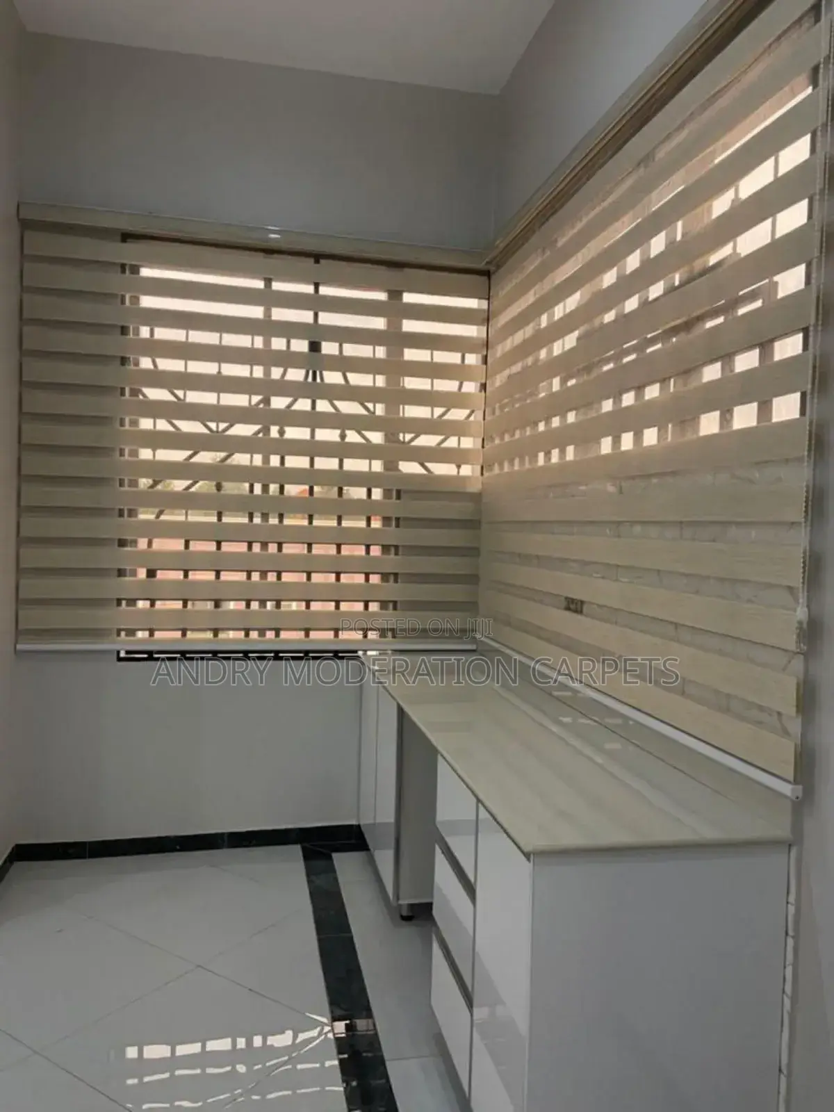 Gold Zebra Blind Curtains