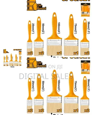 8 PCS Paint Brush Set - Orange00
