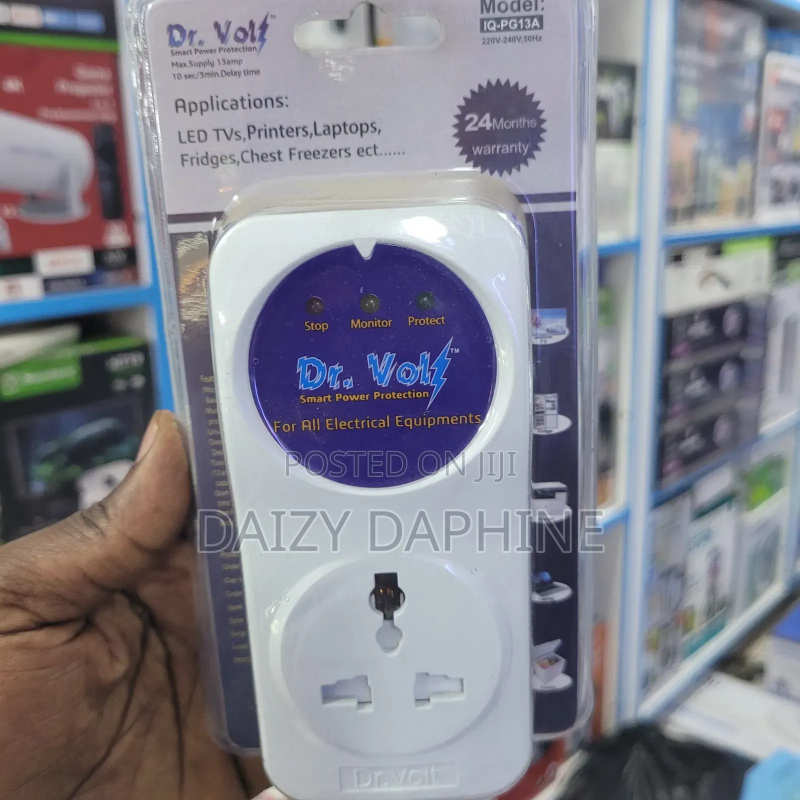 Fridge and Tv Guard Dr Volt 13amps Voltage Protector