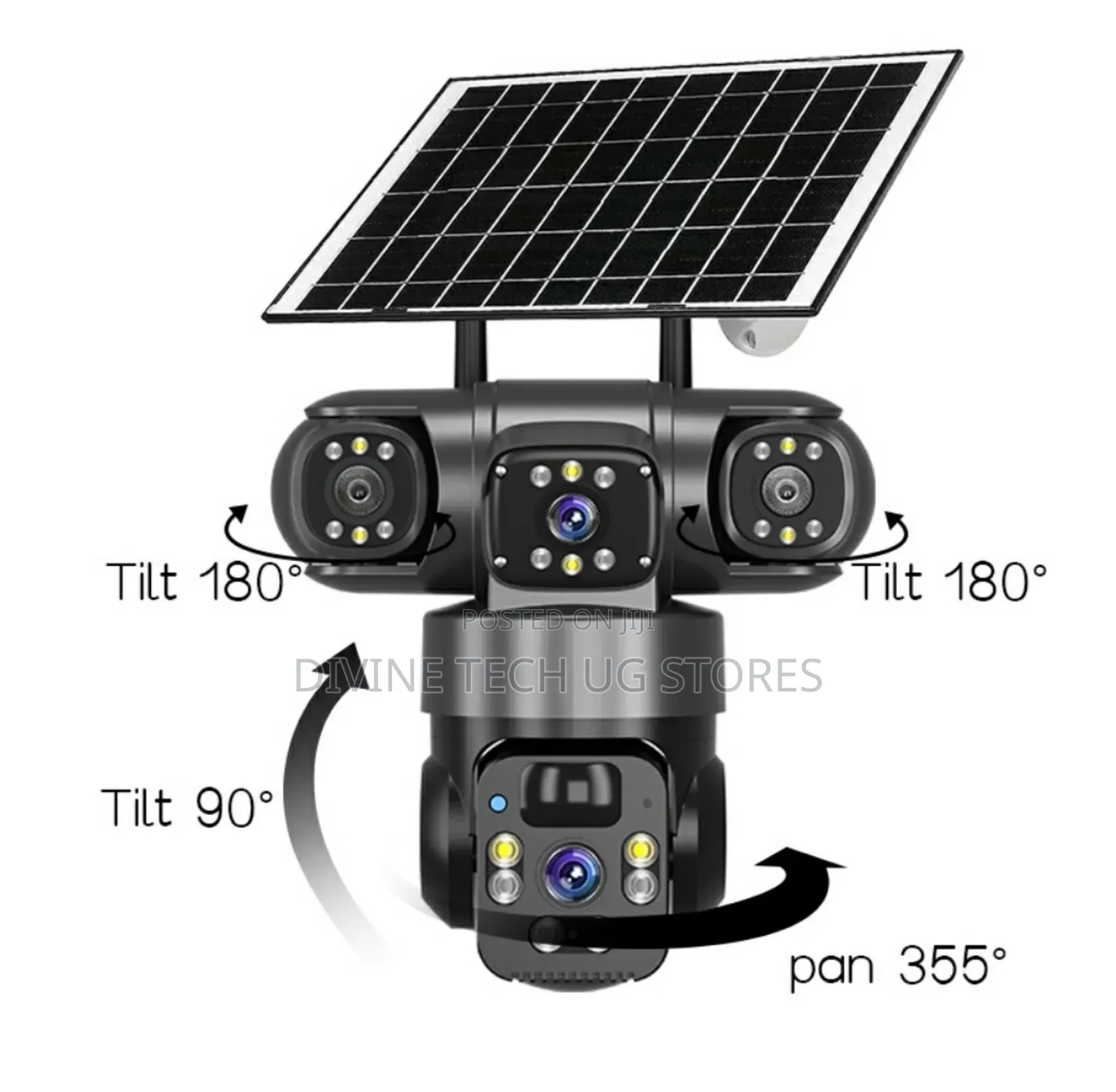 8k 3lens Solar Smart Net 10x-zoom Surveil Camera