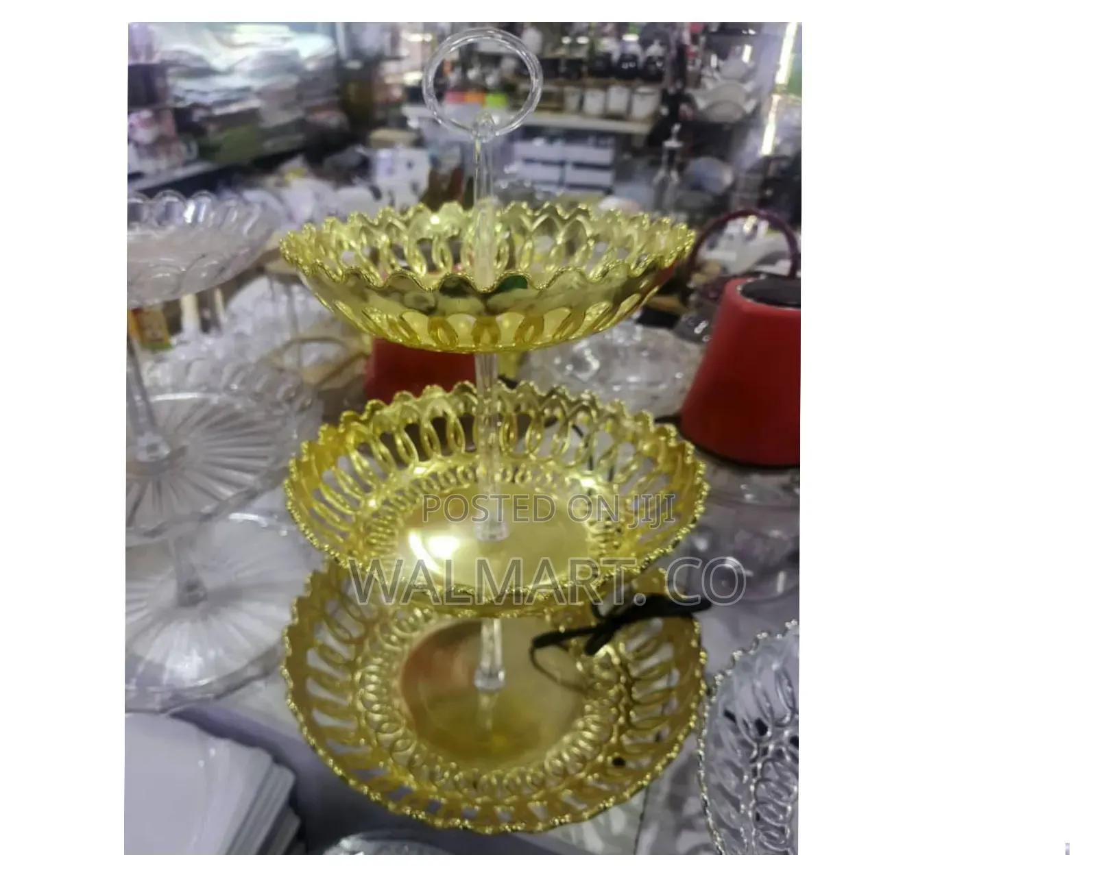 Golden Glass Cupcake Holder