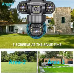 3 Lens 5g Solar Ai Human Detection Security Camera