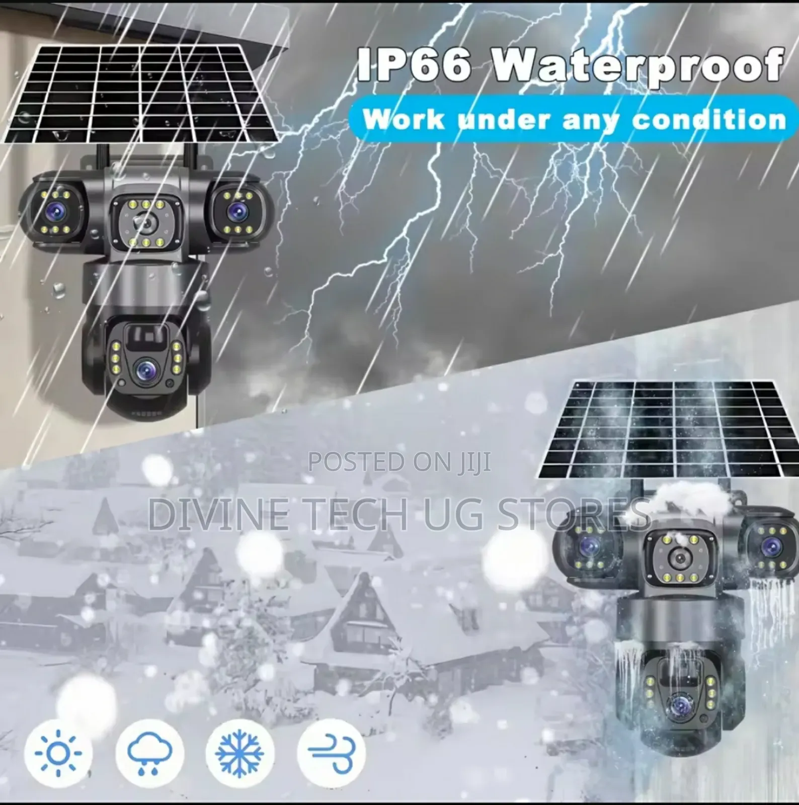 3 Lens 5g Solar Ai Human Detection Security Camera