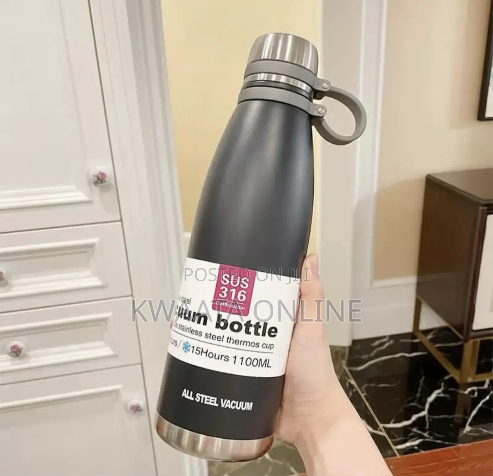 650ml Double Vacuum Stainless Steel Insulated Water Bottle With Handle