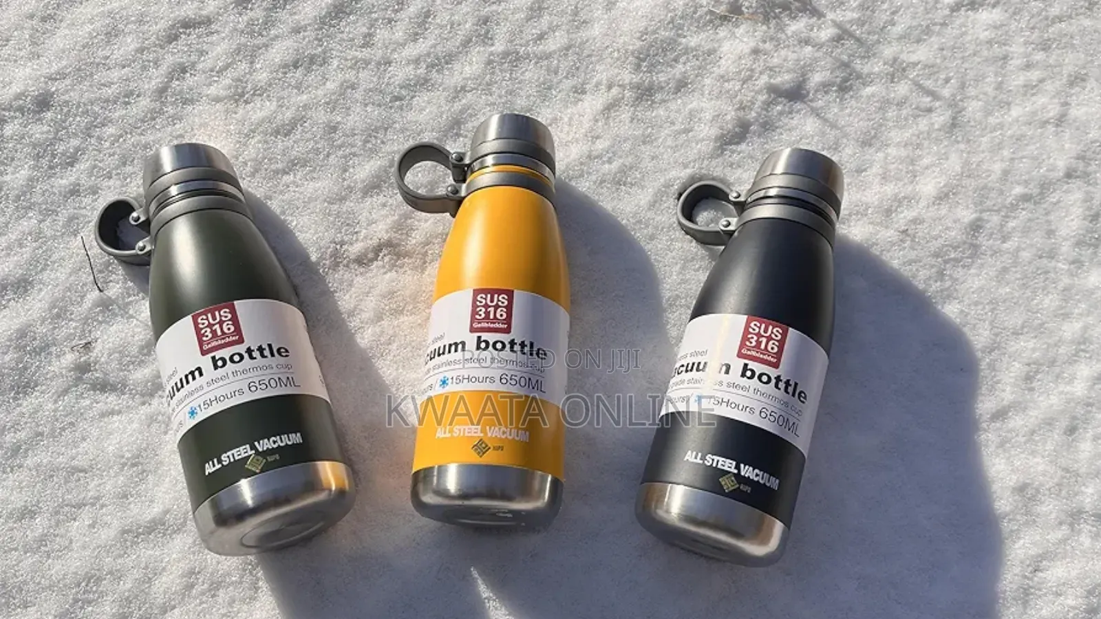 650ml Double Vacuum Stainless Steel Insulated Water Bottle With Handle