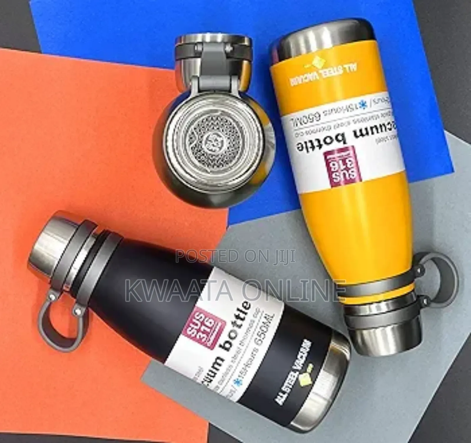 650ml Double Vacuum Stainless Steel Insulated Water Bottle With Handle
