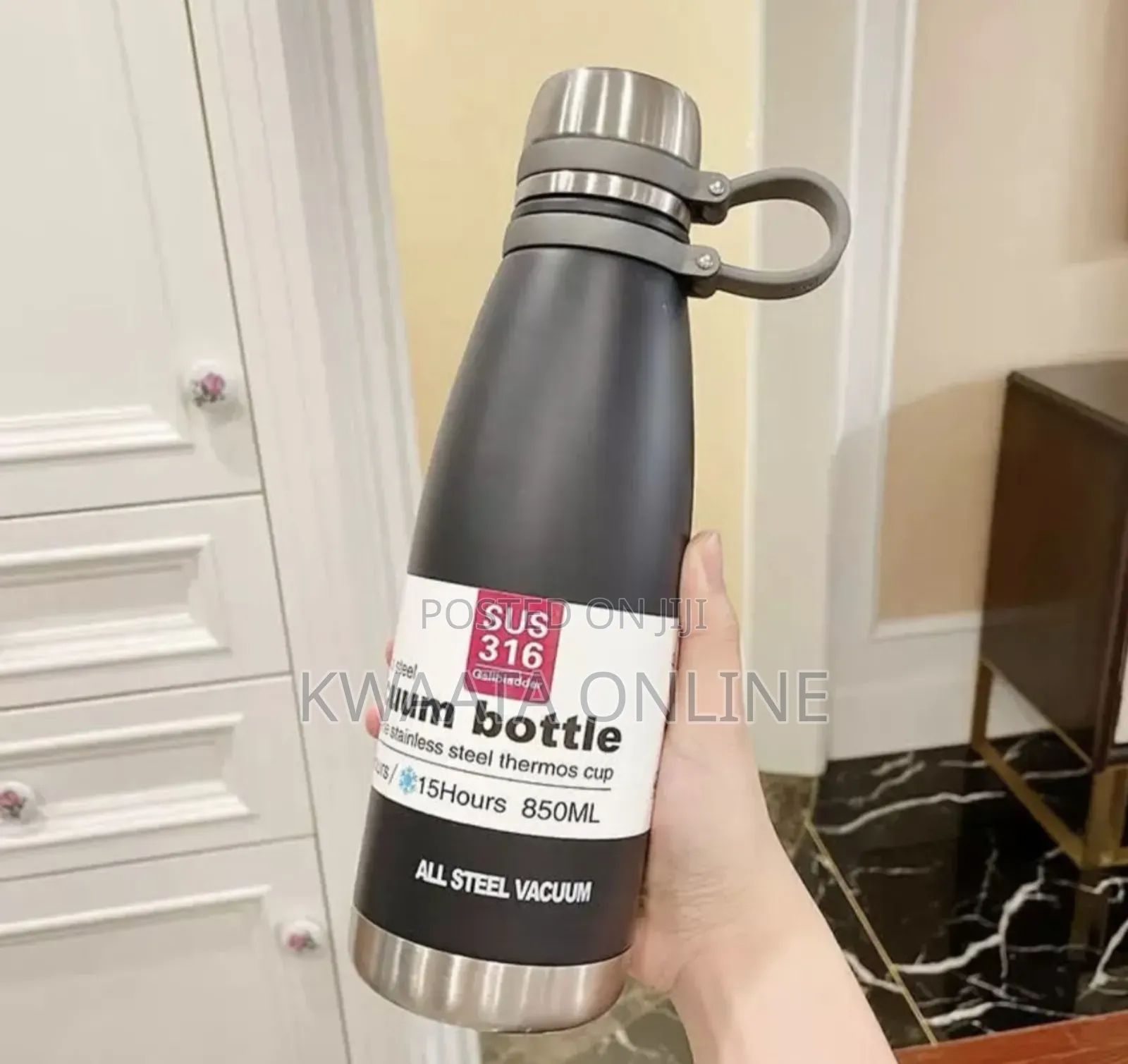 650ml Double Vacuum Stainless Steel Insulated Water Bottle With Handle
