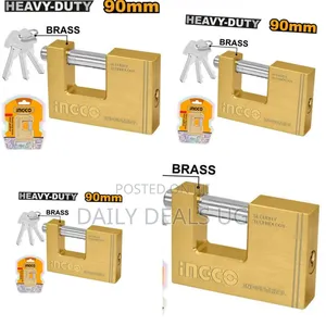 Ingco Dbpl0602 -Heavy Duty Brass Block Padlock -Orange
