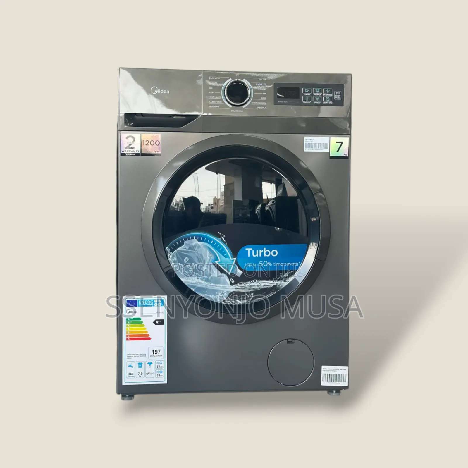 Midea 7kg Front Load Washing Machine - Fully Automatic