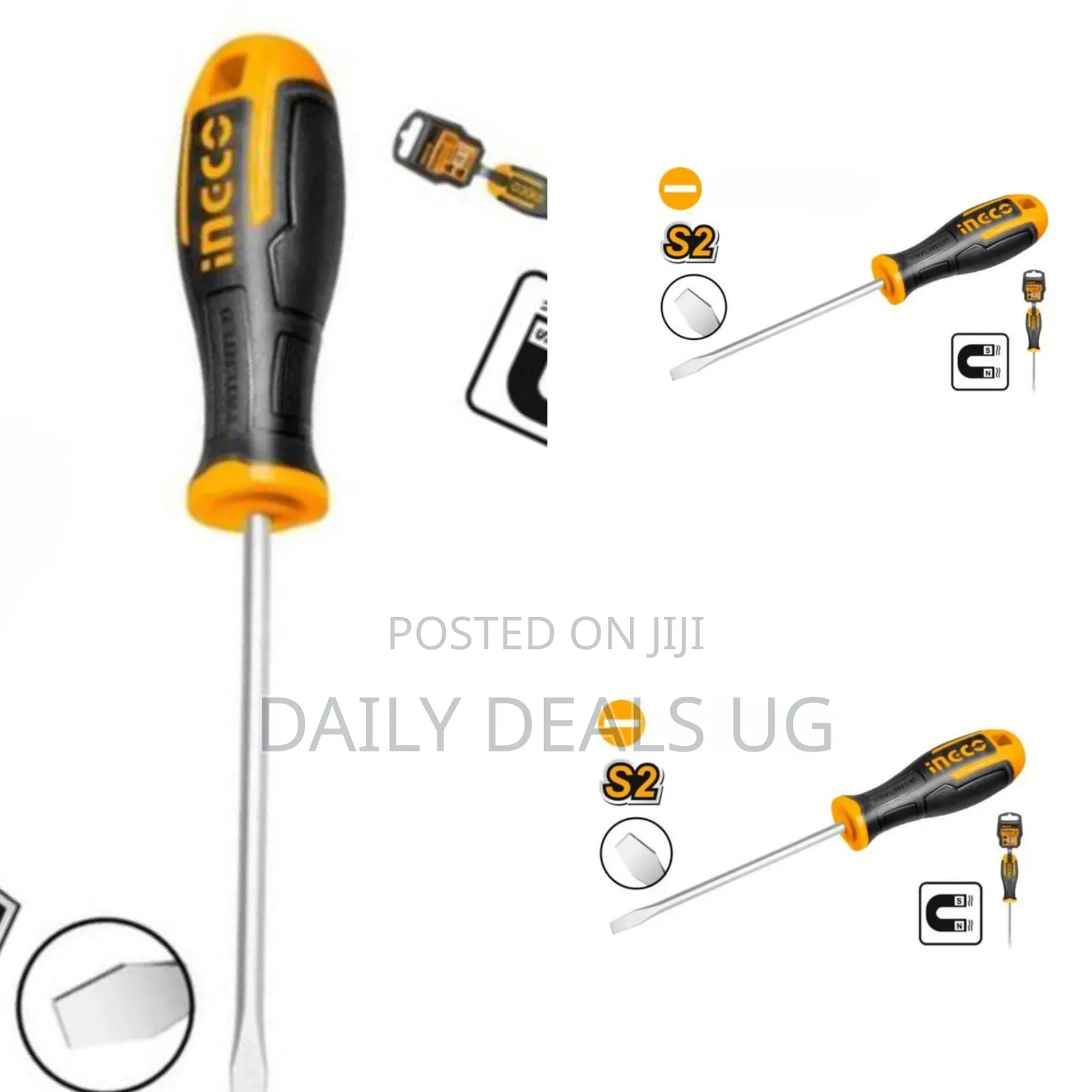 Ingco Hs688200 -Slotted Screwdriver -Orange