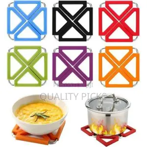 6 PCS Silicone Trivet Mats Expandable Hot Pot Holder Pads.