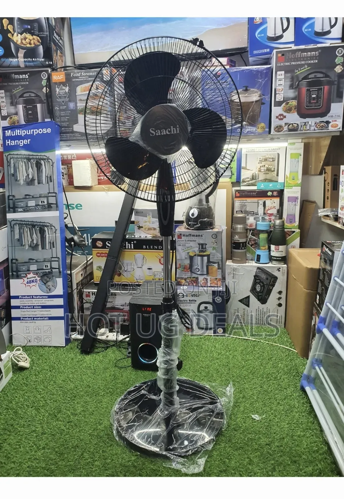 Saachi 16-inch Electric Stand Fan - Black