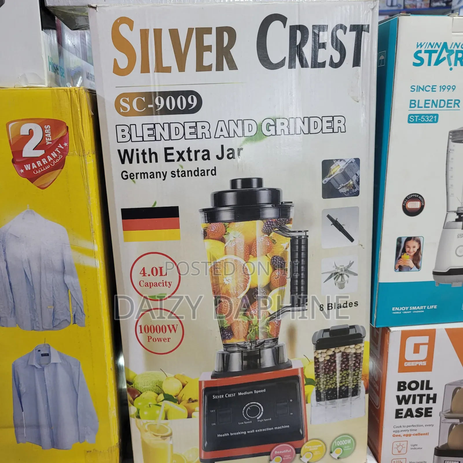 Silver Crest Blender and Grinder, Electric 8 Blades Silver Crest Juice