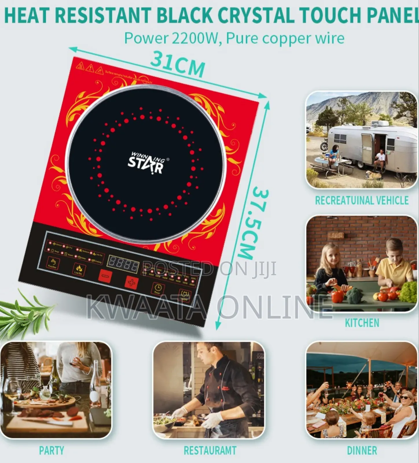 St-9674 Winning Star 2200w Single Induction Cooker With Multifunction