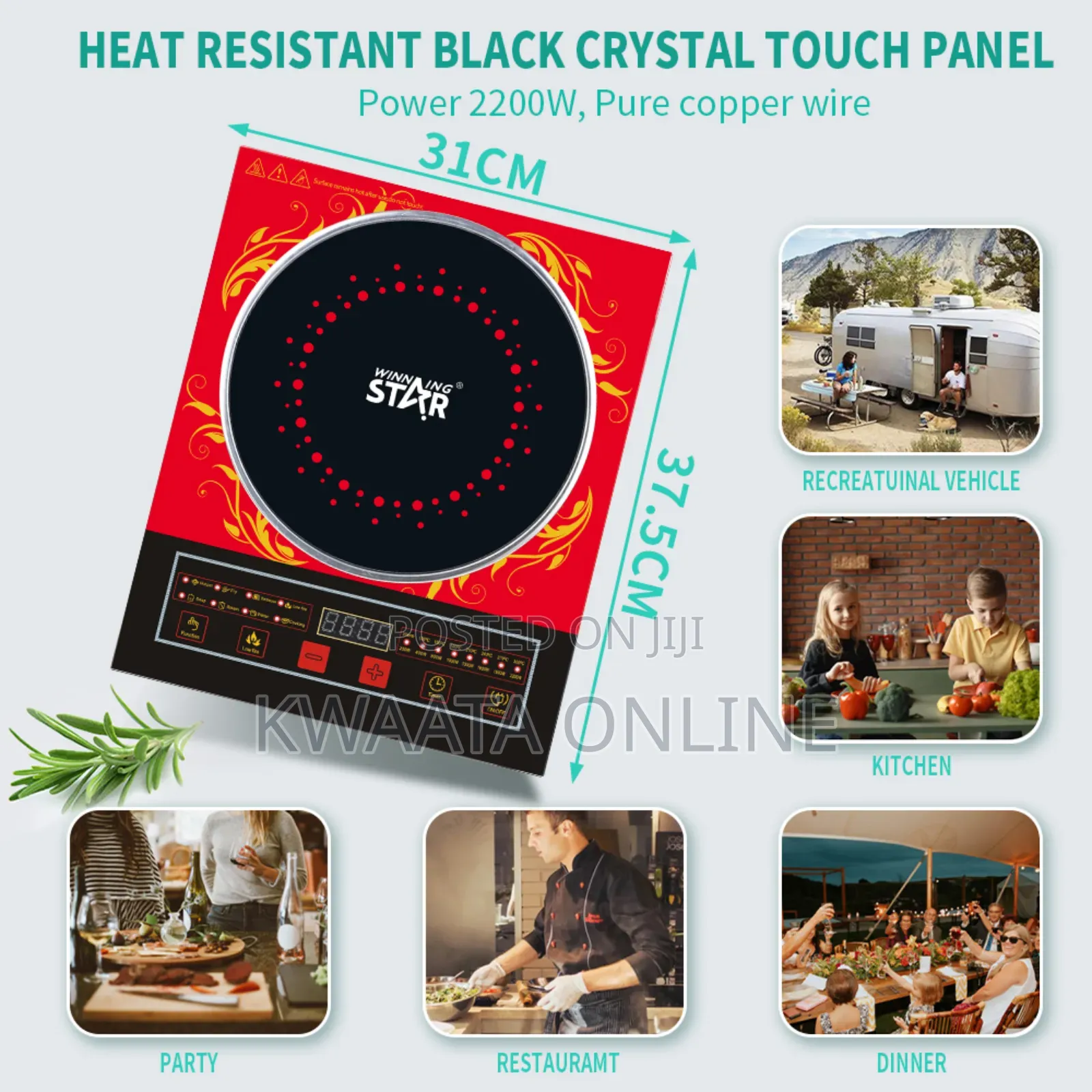 St-9674 Winning Star 2200w Single Induction Cooker With Multifunction