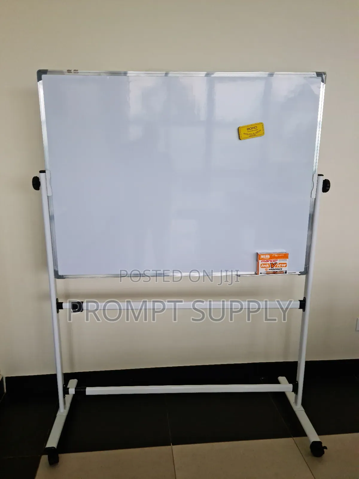 90x120cm Whiteboard With a Stand Plus Markers Eraser