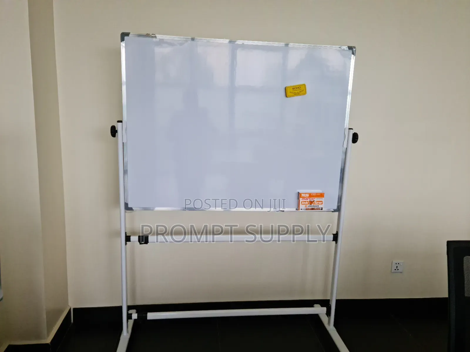 90x120cm Whiteboard With a Stand Plus Markers Eraser
