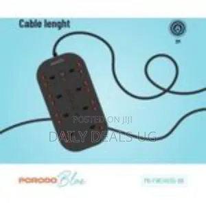 Porodo Blue Universal 8 Ac Power Socket