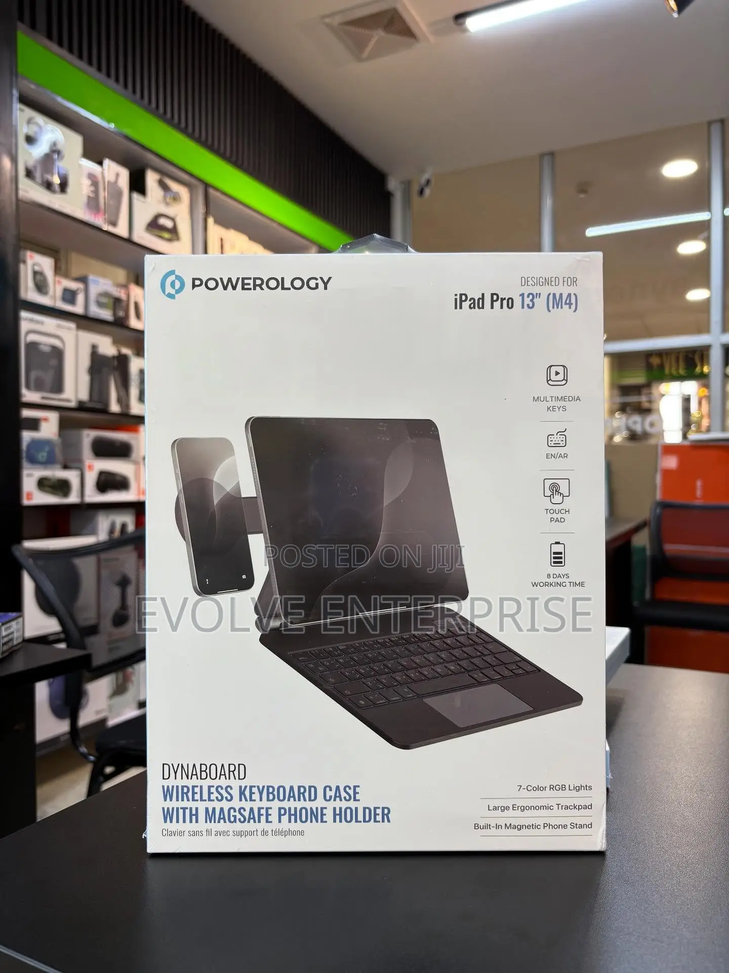 Powerology Wireless Keyboard Case With Phone Holder – iPad 13”