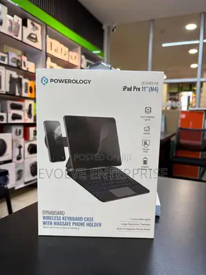 Powerology Wireless Keyboard Case With Phone Holder – iPad Pro M4 11”