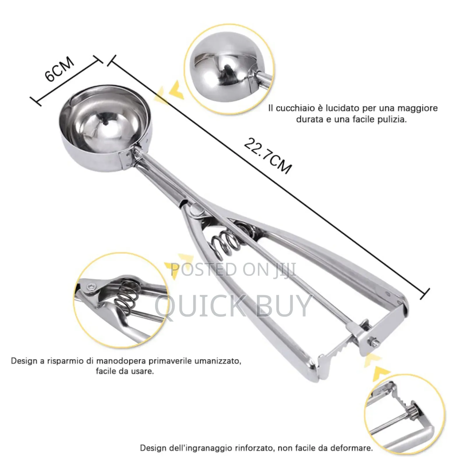 Stainless Steel Ice Cream Dispenser Spoon