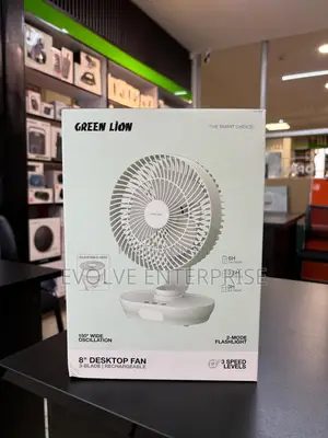 Green Lion Desktop Fan Rechargeable