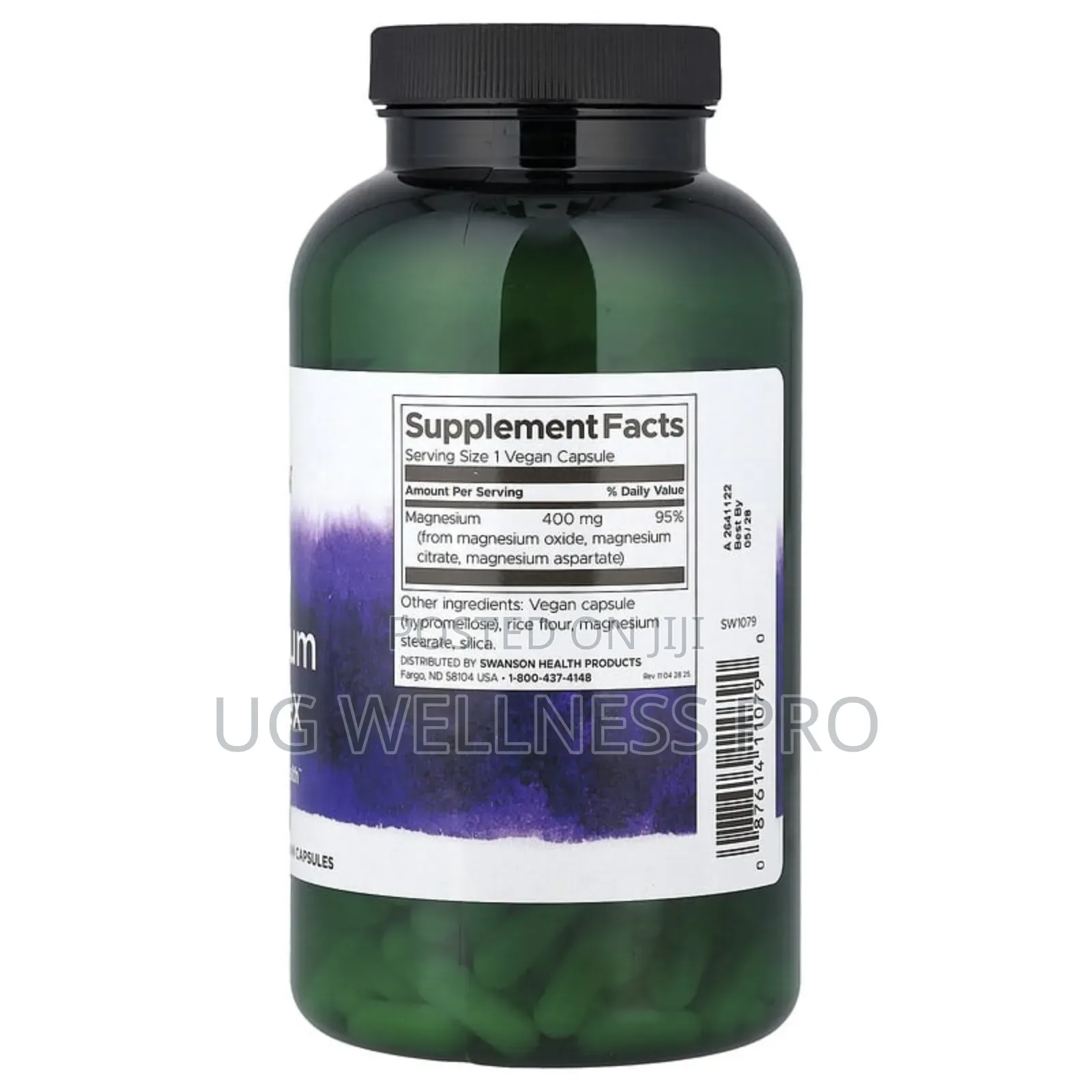 Swanson, Triple Magnesium Complex, 400 Mg, 300 Vegan Capsules