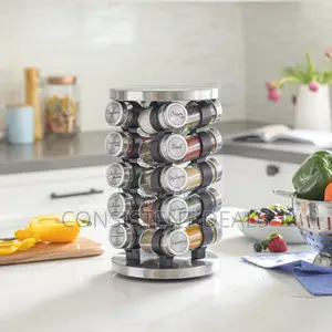 Rotating Spice Jar Storage Rack