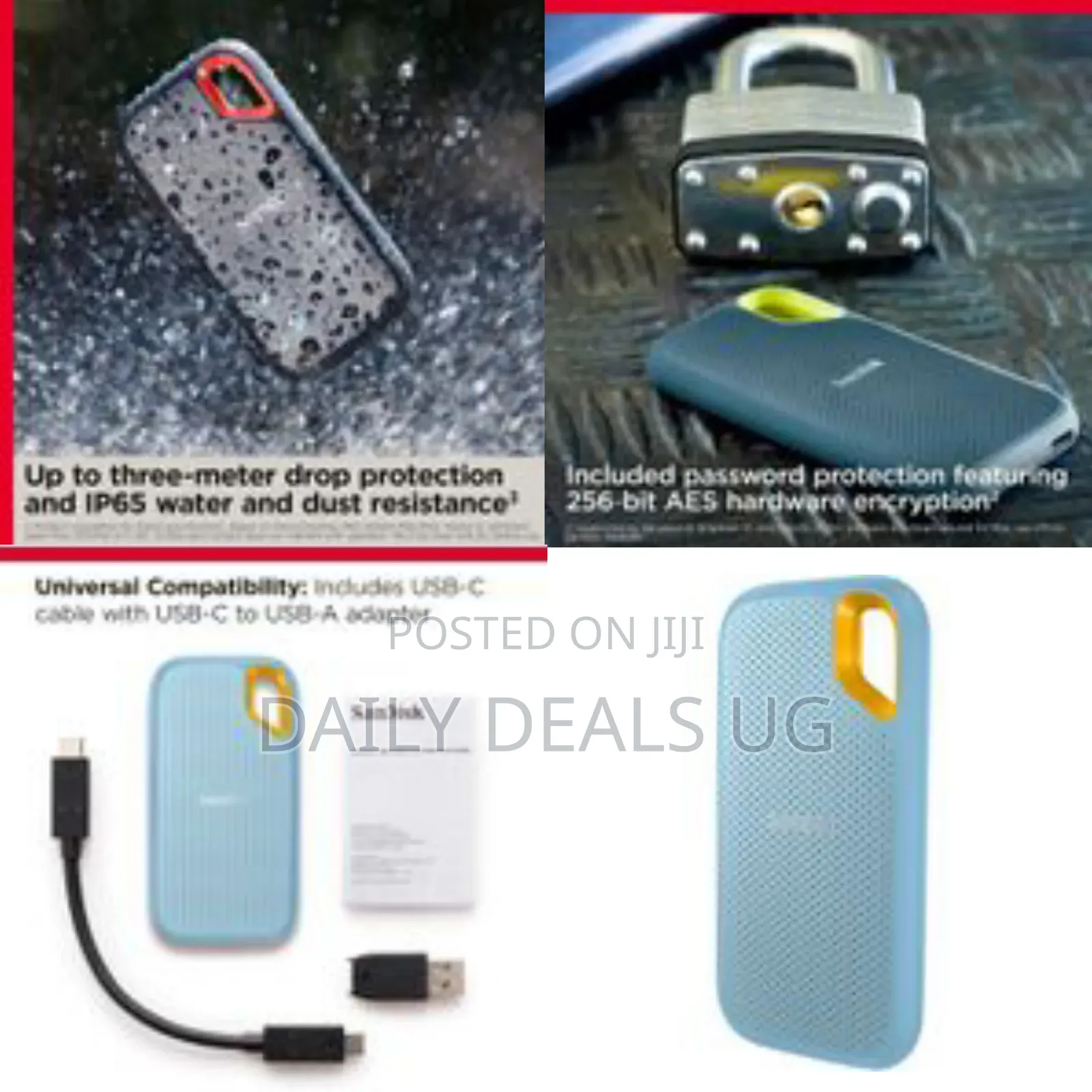 San Disk 2tb Extreme Portable SSD-Up to 1050mb