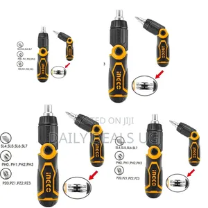 Ingco 13 in 1 Ratchet Screwdriver Set-Black