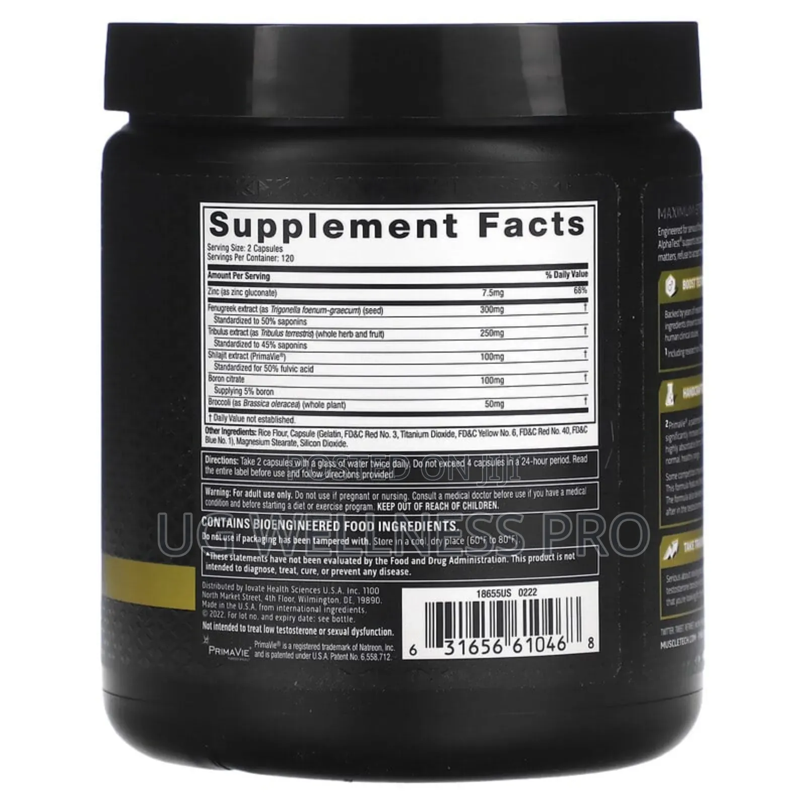 Muscletech, Alpha Test, 240 Capsules