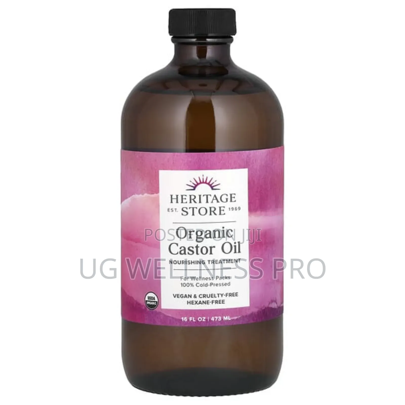 Heritage Store, Organic Castor Oil, 16 Fl Oz (473 Ml)