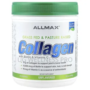 Allmax, Collagen With Biotin Vitamin C, Unflavored, (440 G) 44 Serv