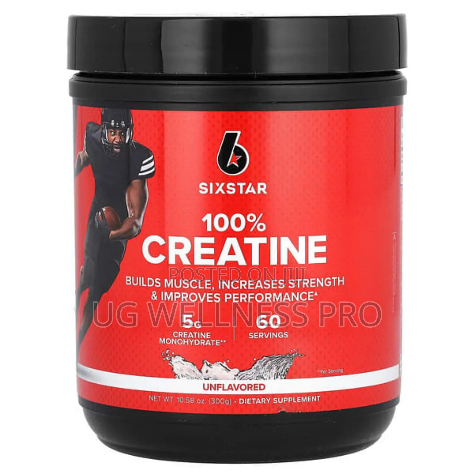 Sixstar, 100% Creatine, Unflavored, 10.58 Oz (300 G) 60 Servings