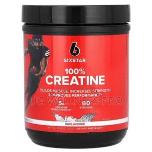 Sixstar, 100% Creatine, Unflavored, 10.58 Oz (300 G) 60 Servings